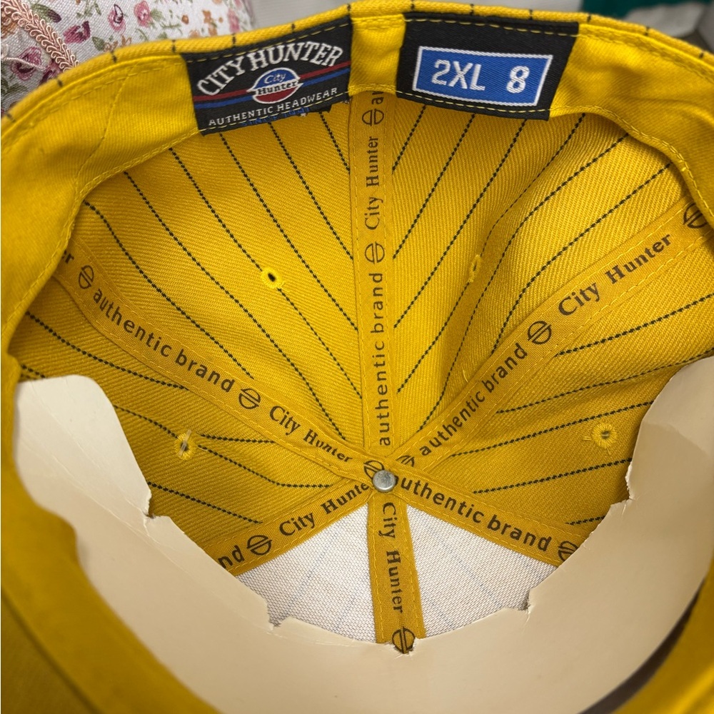 Hunter Yellow Cap with Rhinestone Accent - Picture 5 of 5